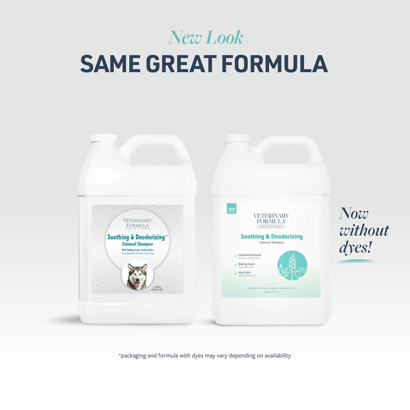 Veterinary Formula Smart Coat Complex Soothing and Deodorizing Oatmeal Shampoo for Dogs, 128 Fl oz â€“ Baking Soda Eliminates Odors, Aloe Vera & Oatmeal Cleanse and Hydrate Skin â€“ Long-Lasting Fragrance - Image 2
